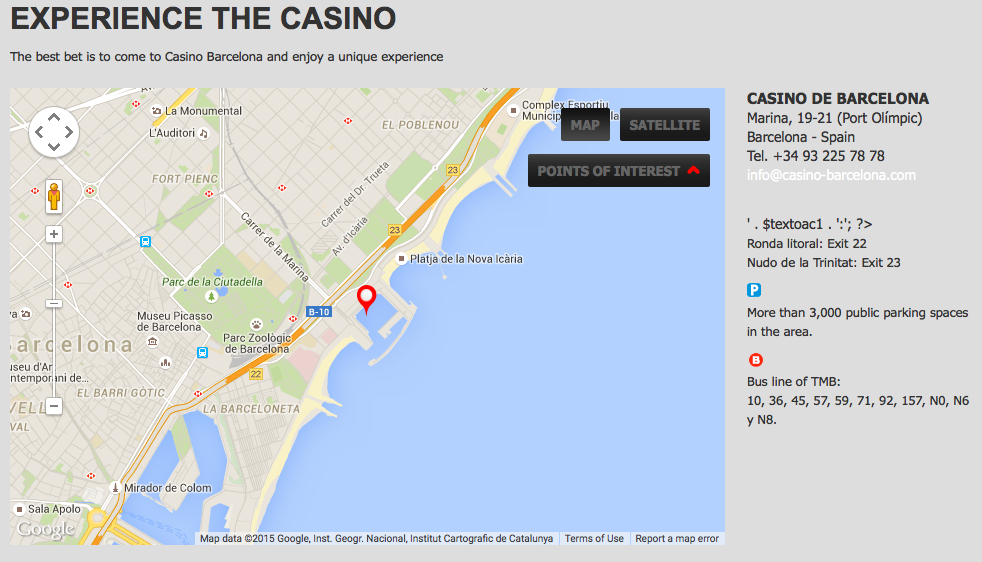 Location Casino Map